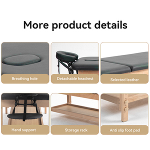 Cama de Masaje Fija Comercial con Respaldo Ajustable de Madera de Haya Premium para Hoteles y Gimnasios, Venta al por Mayor, Aceptamos Personalización - Product Image 3