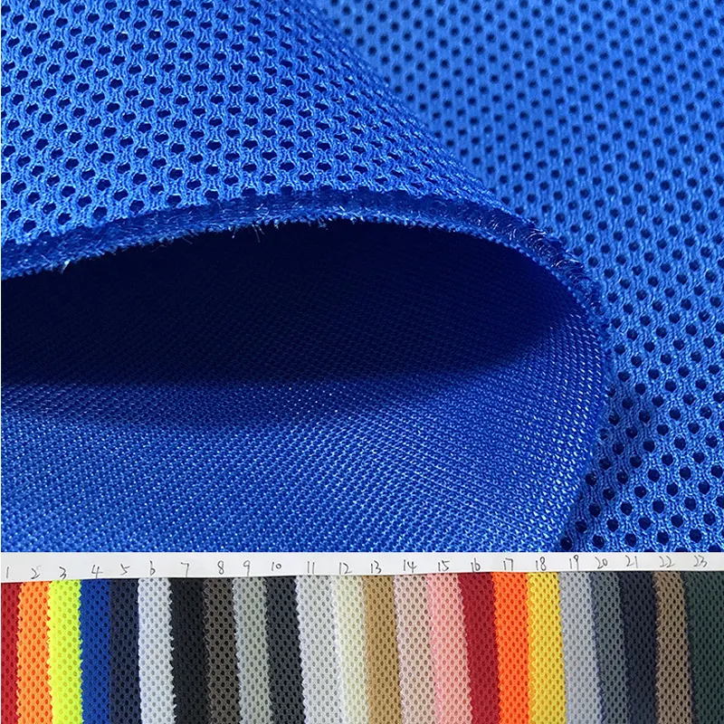 Ready To Ship Breathable 100% Polyester 3D Spacer Air Layer Sandwich Mesh Fabric For Sport Shoes
