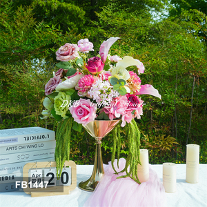 Popular Design pink <b>Silk</b> <b>Flower</b> ball table Centerpieces for Wedding Decoration Event Decor - Product Image 2