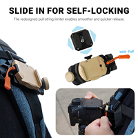 Clip de fixation rapide pour sangle de sac à dos photo – Maintient les appareils photo reflex numériques et compacts en position sécurisée et stable – Support de sangle pour sac à dos photo