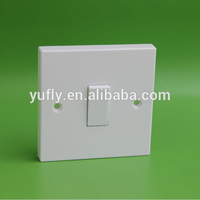 Interruptor de luz de pared de una banda más vendido, interruptor de cambio eléctrico bidireccional unidireccional, Panel táctil, estándar del Reino Unido, corriente máx. 10A 240V