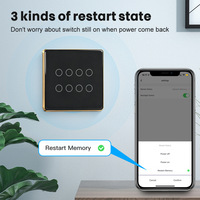 Interruptor Táctil Inteligente Wi-Fi Tuya Estándar Brasileño, Marco de Aleación de Aluminio, Control por Aplicación, Retroiluminación Ajustable, Uso en Interiores, CA