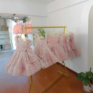 Tutu con paillettes scintillanti abiti da principessa a manica lunga vestiti per bambine vestiti per bambini vestiti per bambini vestiti per ragazze di fiori - Product Image 2