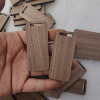 Étiquettes d'étiquettes de cadeau en bois de noyer noir, artisanat en bois de rectangle bricolage ornements d'étiquettes de cadeau suspendus vierges