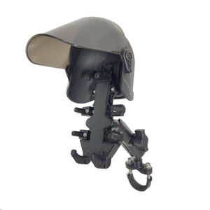 Support de téléphone soleil housse de <span class=keywords><strong>pluie</strong></span> moto guidon u-bolt l montage griffe 1 pouce balle pince support de téléphone avec casque pare-soleil pour ram - Product Image 1