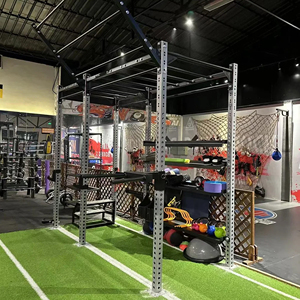 Rack de musculation multifonctionnel en acier, équipement d'entraînement intégré, structure fonctionnelle autoportante, <span class=keywords><strong>appareil</strong></span> d'entraînement Cross Fit - Product Image 5