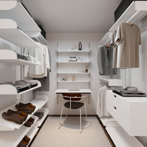 Tủ quần áo tùy chỉnh tủ quần áo có thể điều chỉnh đi bộ trong Tự Làm kệ tủ quần áo lưu trữ tổ chức Kệ hiển thị - Product Image 3