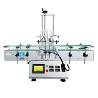 Machine de remplissage automatique de liquide à 4 têtes, pompe péristaltique de table, convoyeur à bande, boisson, jus, haute précision