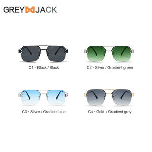 Gafas de Sol Cuadradas Metálicas Greyjack UV400 Unisex, Protección Solar, Moda, Viajes, Conducción, Actuaciones en Escenario - Product Image 3