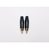 Conector macho RCA de Audio y vídeo DIY de alta calidad, pines OFC chapados en oro, Cable de Audio y vídeo con adaptador de soldadura