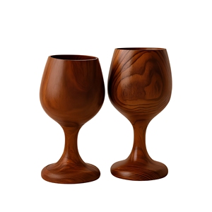 Verre à vin en bois massif écologique personnalisé, fait main, réutilisable, 250 ml, design moderne pour les fêtes - AZ ENTERPRISES Factory - Product Image 1