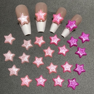 500 Uds. Preciosos dijes de Arte de estrellas coloridas Diy bailarina uñas redondeadas accesorios de salón de manicura decoración de caja de teléfono basura - Product Image 5