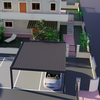 Nouveau style Carport Garages extérieurs en aluminium Carports de jardin modernes Villa Garages sur pied solides