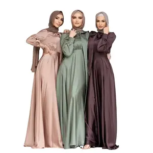 Hoge Kwaliteit Slim Fit Vrouwen Solide Moslim Kaftan Hijab Jurk Vrouwen Dubai Maxi Rok Strand Mode Rokken