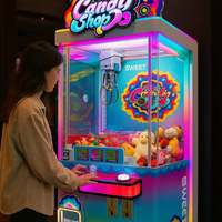 Machine à griffes à bonbons et à jouets, distributeur de jouets avec acceptation de pièces de monnaie et jetons, machine d'arcade Kawaii pour cinéma, livraison DDP
