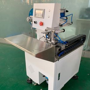 Automatic Wire Harness Flag Round Tube Data <b>Cable</b> Earphone Usb Double Fold Folding Labeling Machine Label Fold in Half Machine - Product Image 2