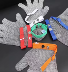 Guante de seguridad de malla metálica flexible de acero inoxidable 304, resistente a cortes, nivel 9 de ANSI/ISEA, de alta resistencia a la tracción - Product Image 2