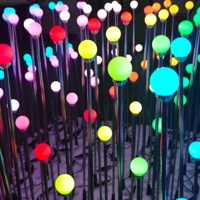 Lampe de sol sphérique LED RGB étanche à 360 degrés pour l'extérieur, éclairage paysager 3D