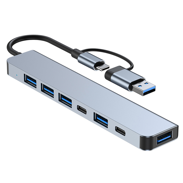 High Quality 7 in 1 USB Hub Type-C Hub Multiport Dock Station With Pd Charge USB3.0 USB2.0 Adapter 7 Ports USB C Hub