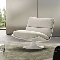 Fauteuil pivotant de style italien moderne en PU pour salon, design haut de gamme