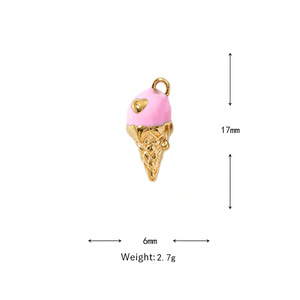 <span class=keywords><strong>INSHot</strong></span> Colgante de Acero Inoxidable FASCM-53 con Diseño de Caramelo de Dopamina, Helado y Donut, Abalorios de Diseño Moderno para Collar, Pendientes y Regalo de Fiesta - Product Image 3