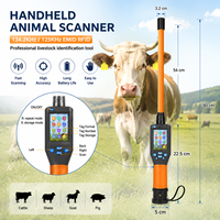 Lector Escáner de Microchips Portátil RFID de Largo Alcance para Aretes de Animales, Ganado y Ovejas FDX-B HDX