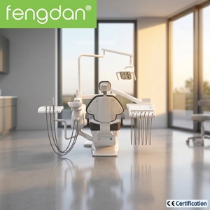 Fauteuil dentaire Fengdan haut de gamme à prix raisonnable avec panneau de commande chirurgical de luxe, supports de moniteur et alimentation électrique - Product Image 1