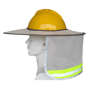 2024 travail en plein air dur chapeau soleil <span class=keywords><strong>voile</strong></span> plein bord maille casque cou visage ombre avec bande réfléchissante casque <span class=keywords><strong>de</strong></span> sécurité - Product Image 6