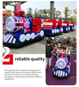 Train Électrique Commercial en Fibre de Verre pour Parc d'Attractions et Centre Commercial, Jeu d'Attraction pour Enfants Intérieur/Extérieur, 8-12 Passagers, 100-500kg - Product Image 4