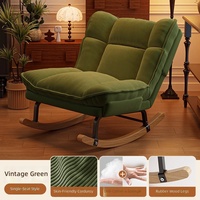 Chaise à bascule individuelle en lin de haute qualité, ottoman, grand siège, canapé paresseux, pour salon, chambre, balcon, inclinable, fait main - Grande Vente