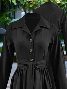 Abiti Casual in <span class=keywords><strong>stile</strong></span> <span class=keywords><strong>Vintage</strong></span> nuovi taglie forti in vita impero aderenti e larghi in tinta unita con <span class=keywords><strong>abito</strong></span> in maglia lungo fino al pavimento - Product Image 3