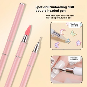 Double-headed <b>Nail</b> Point Drill Pen Silicone Pen <b>Nail</b> <b>Tool</b> Factory Wholesale Supply <b>Nail</b> Dot Pen - Product Image 2