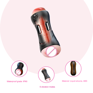 كأس استمناء رجالي هزاز ذكي بتسع سرعات وتطبيق للتحكم بالجملة OEM، لعبة جنسية تفاعلية للكبار 2 في 1 - Product Image 5