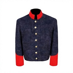 Men's Civil <b>Wool</b> Sack <b>Quilted</b> Jacket Stand Collar Button Front Winter Uniform Style OEM Custom Logo - Product Image 1
