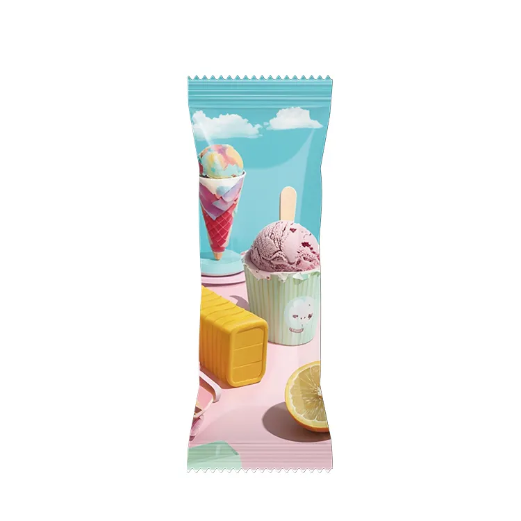 Custom Print Plastic Heat Seal Empaque De Helado Ice Lolly Cream Pop Pouches Ice Cream Popsicle Wrappers Packaging Bag