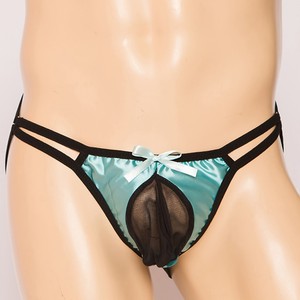 <b>Men</b> G-String Briefs Peacock Blue Low-Rise Mesh <b>Pouch</b> Breathable Knitted Fabric Adult Underwear - Product Image 1