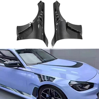 Pour BMW M2 G87 Coupé, extensions d'ailes latérales, kit carrosserie 2023+, fibre de carbone sèche, style ALP, ailes avant avec évents