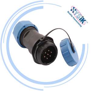 Connecteur de raccordement circulaire fileté étanche IP68 WEIPU Série SP SP17, fiche de câble en plastique anti-poussière - Product Image 6