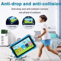 Tablet Anak Berkualitas Tinggi 7 Inci dengan Aplikasi Terpasang, Tablet Belajar untuk Anak, Tablet Edukasi Android untuk Bayi dan Anak-anak