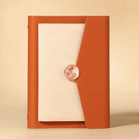 Classeur économique à feuilles mobiles en cuir personnalisé pour enveloppe d'argent de luxe Journal Notebook 6 anneaux classeur pour cadeau
