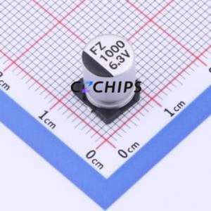 Condensador Electrolítico de Aluminio SMD FZ0J102M0810, D8xL10.5mm 1000uF 20% 6.3V 8mm - Product Image 1