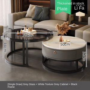 Ensemble de tables basses modernes et minimalistes pour salon, meubles pratiques pour la maison, nouvelle table basse haut de gamme pour hôtels et restaurants. - Product Image 2