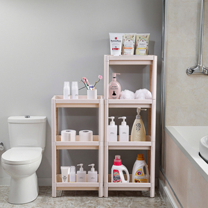 2/3/4 Layers Modern Plastic Rolling Storage Cart <strong>Stand</strong> Type Laundry Rack with Storage Shelves for Bathroom Kitchen or <strong>Pantry</strong> Use - Product Image 1