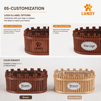 Jardinera de Madera Rústica para Flores, Caja de Madera de Eucalipto con Revestimiento Impermeable para Decoración de Jardín y Balcón