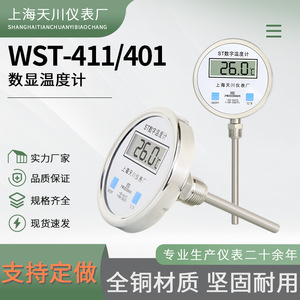 Termómetro bimetálico digital Tianchuan WST411 de acero inoxidable para inserción en reactor - Product Image 4