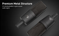Microphone à condensateur professionnel BAIFEILI X404A pour PC de bureau, studio, avec support antichoc et suppression du bruit XLR