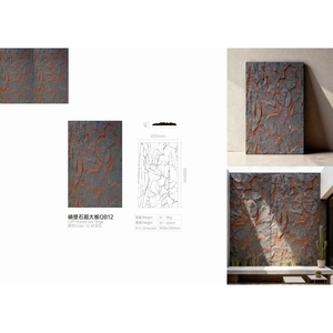 Panneaux muraux extérieurs modernes en PU, imitation pierre, imperméables, écologiques, pour hôtels, avec feuilles <span class=keywords><strong>de</strong></span> <span class=keywords><strong>placage</strong></span> en polyuréthane - Product Image 2