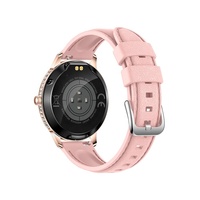 HK38 Modische Damen Smartwatch 1,19 Zoll AMOLED-Bildschirm BT-Anruf Herzfrequenz Schlaf Stress Monitor IP68 Wasserdicht