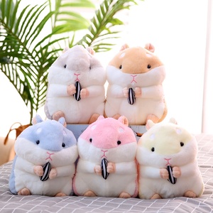 Muñeca de hámster <span class=keywords><strong>gordo</strong></span> súper adorable, mascota de ratón bonita, juguete de peluche de algodón PP, semillas de melón bordadas, regalo, función de edredón - Product Image 5