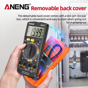 ANENG SZ08 Multimètre numérique portable ultra-fin professionnel multi-usages, voltmètre automatique AC-DC 220V, testeur de résistance, IP55 - Product Image 4